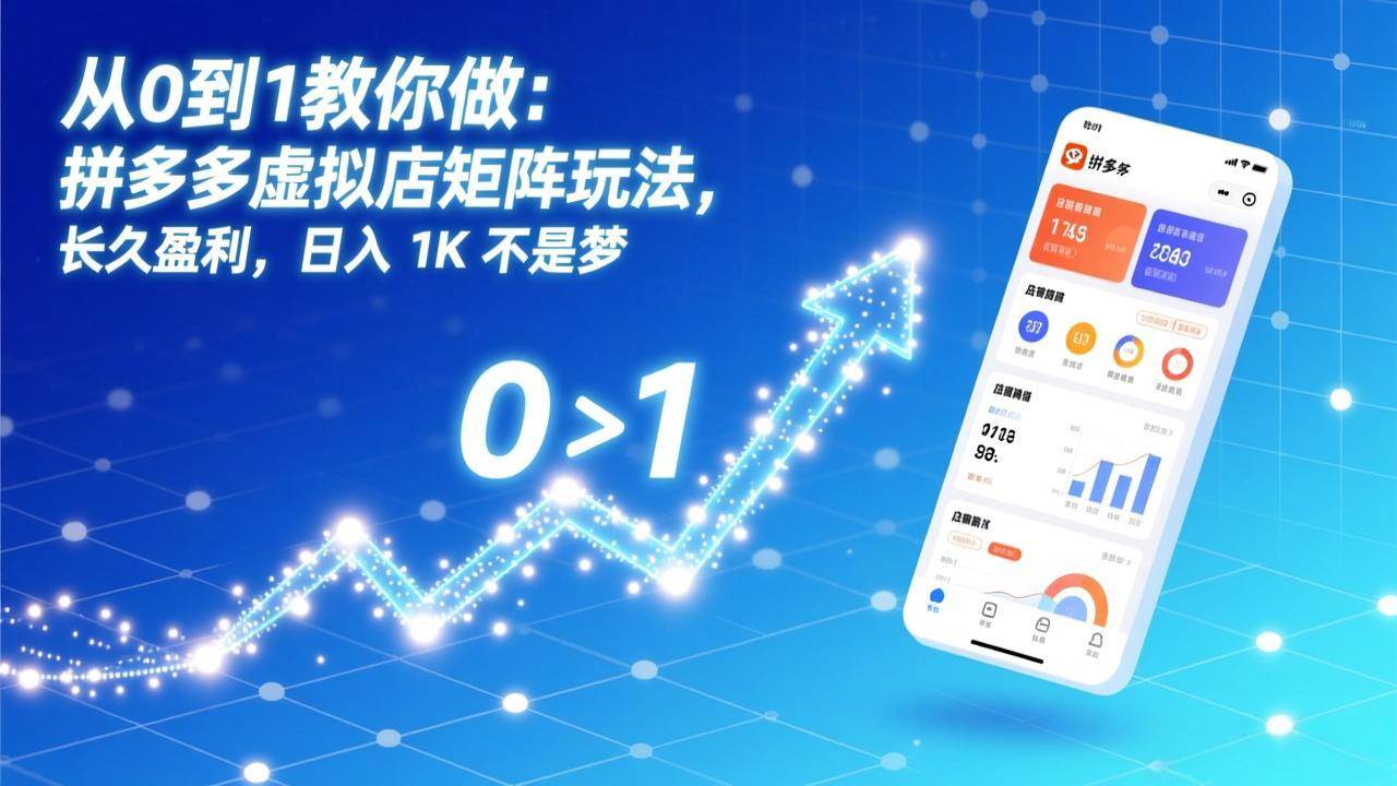 （17205期）从0到1教你做：拼多多虚拟店矩阵玩法，长久盈利，日入 1K 不是梦-副业资源网