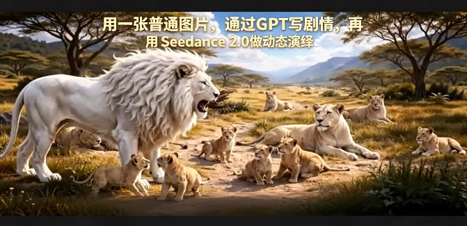 用一张普通图片，通过GPT写剧情，再用Seedance 2.0做动态演绎，居然能生成迪士尼风格搞笑动画-副业资源网