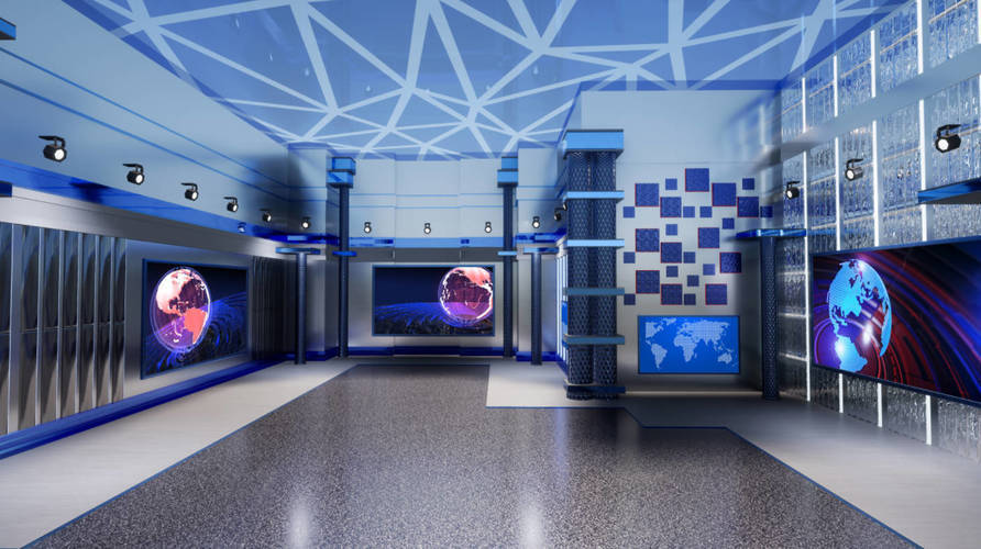 虚拟演播厅绿幕背景素材-副业资源网