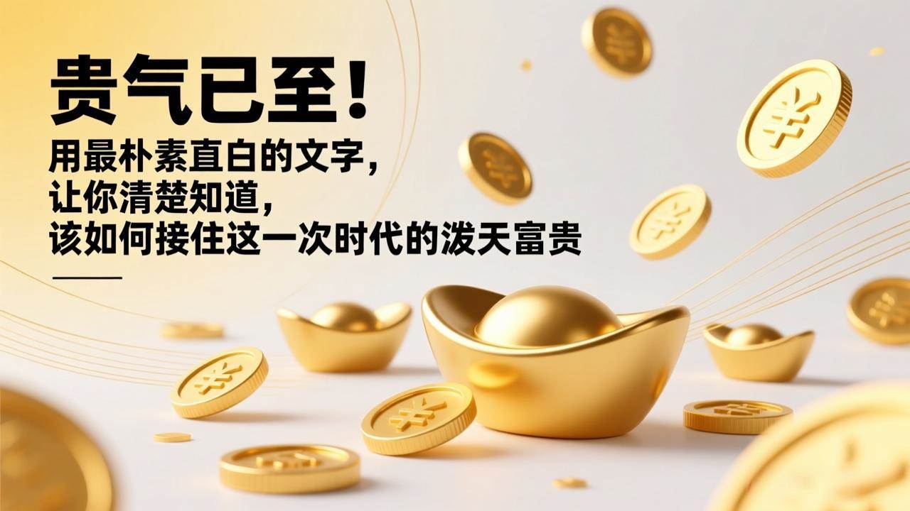 （17049期）付费文章：贵气已至！用最朴素直白的文字，让你清楚知道，该如何接住这一次时代的泼天富贵-副业资源网