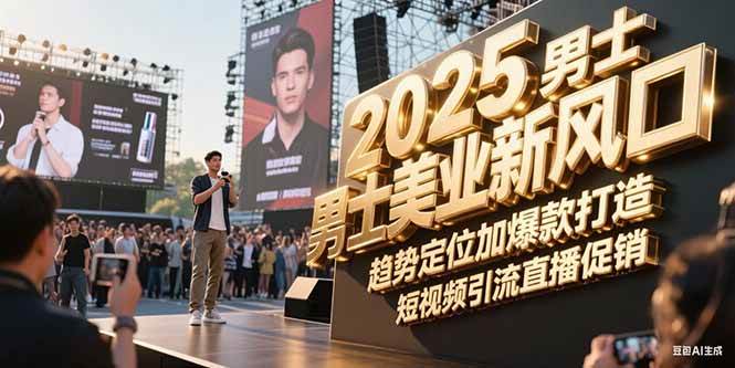 （15190期）2025男士美业新风口，趋势定位加爆款打造，短视频引流直播促销-副业资源网