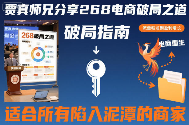 贾真师兄分享268电商破局之道-适合所有陷入泥潭的商家-副业资源网