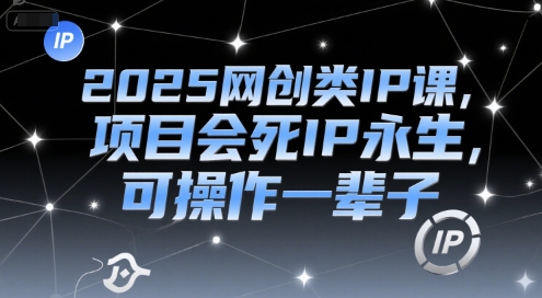 2025网创类IP课，项目会死IP永生，可操作一辈子-副业资源网