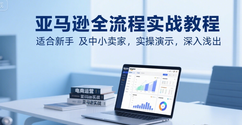 亚马逊全流程实战教程，适合新手及中小卖家，实操演示，深入浅出-副业资源网