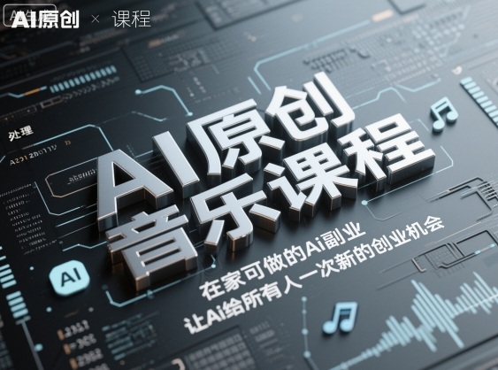 AI原创音乐课程，在家可做的Ai副业，让Ai给所有人一次新的创业机会-副业资源网