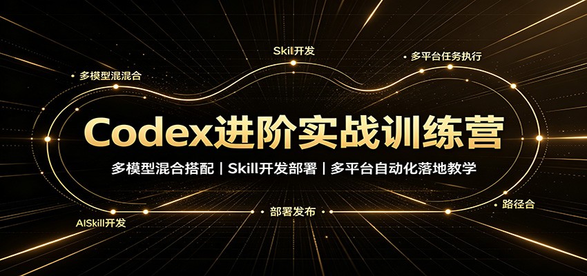 Codex进阶实战训练营：多模型混合搭配，Skill开发部署，多平台自动化落地教学-副业资源网