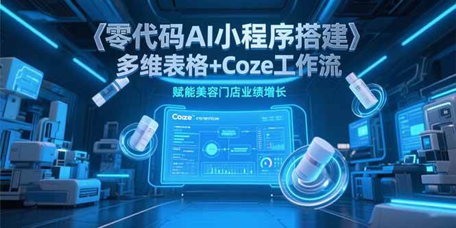 （15239期）零代码AI小程序搭建，多维表格+Coze工作流，赋能美容门店业绩增长-副业资源网
