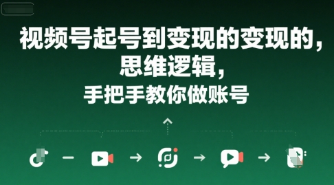 视频号起号到变现的思维逻辑，手把手教你做账号-副业资源网