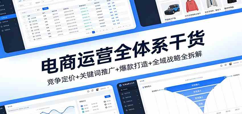 电商运营全体系干货，竞争定价+关键词推广+爆款打造+全域战略全拆解-副业资源网