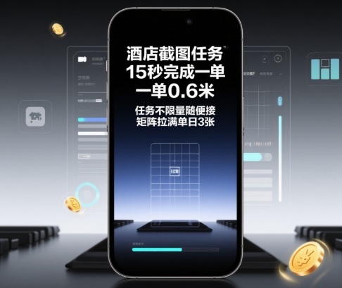 酒店截图任务,15秒完成一单,一单0.6米,任务不限量随便接,矩阵拉满单日3张【揭秘】-副业资源网
