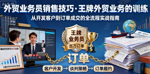 外贸业务员销售技巧，王牌外贸业务的训练-副业资源网