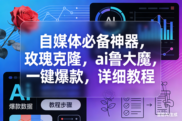 （17766期）玫瑰克隆，ai鲁大魔工具，自媒体必备神器，一键爆款，详细教程。-副业资源网