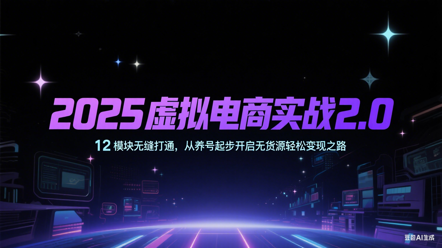 2025虚拟电商实战2.0，12模块无缝打通，从养号起步开启无货源轻松变现之路-副业资源网