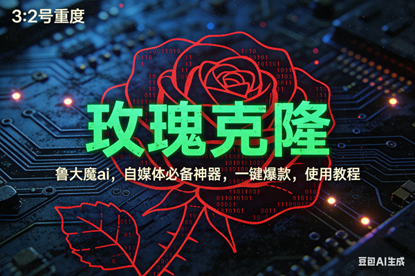 （17206期）玫瑰克隆神器，ai鲁大魔，自媒体必备工具，一键爆款神器，详细教程。-副业资源网