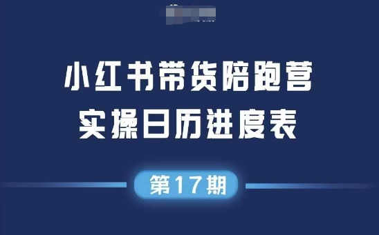 小红书第17期带货陪跑营，不囤货，无不直播，无不投流，通过选品+笔记内容+测品+笔记铺量+矩阵运营打爆款-副业资源网