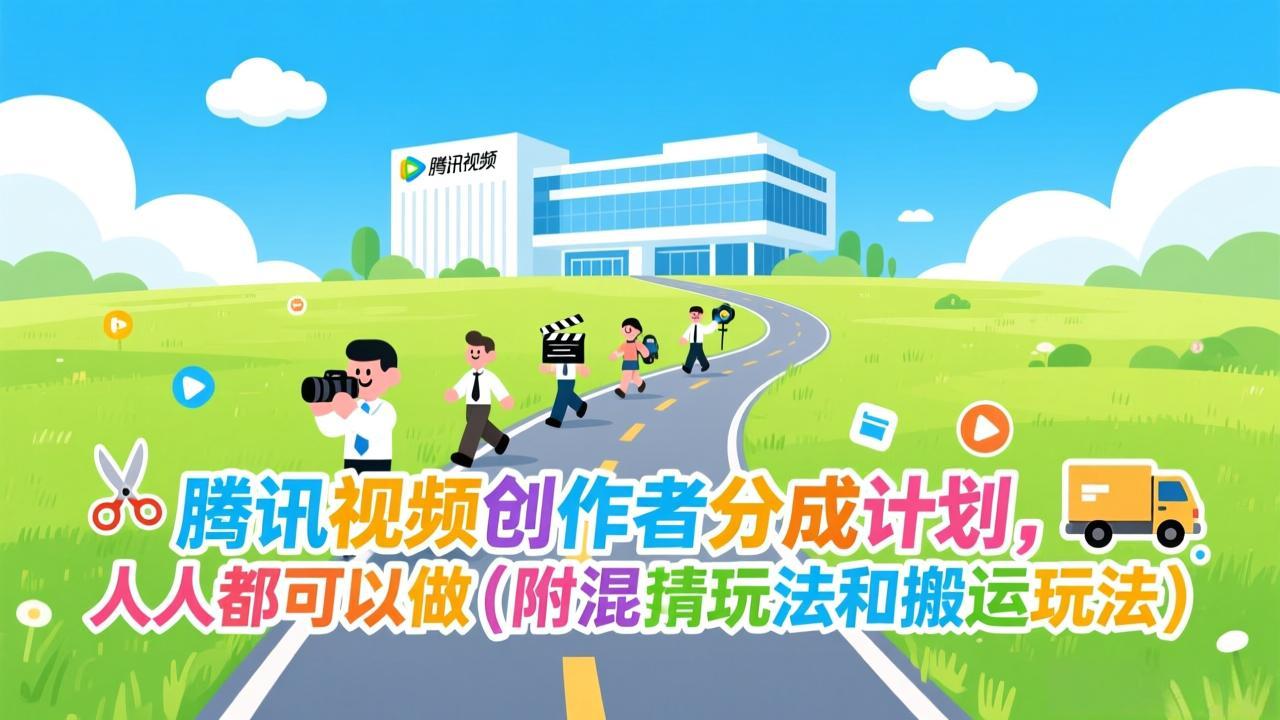 腾讯视频创作者分成计划，人人都可以做(附混剪玩法和搬运玩法-副业资源网