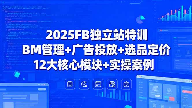 （15962期）2025FB独立站特训，BM管理+广告投放+选品定价，12大核心模块+实操案例-副业资源网