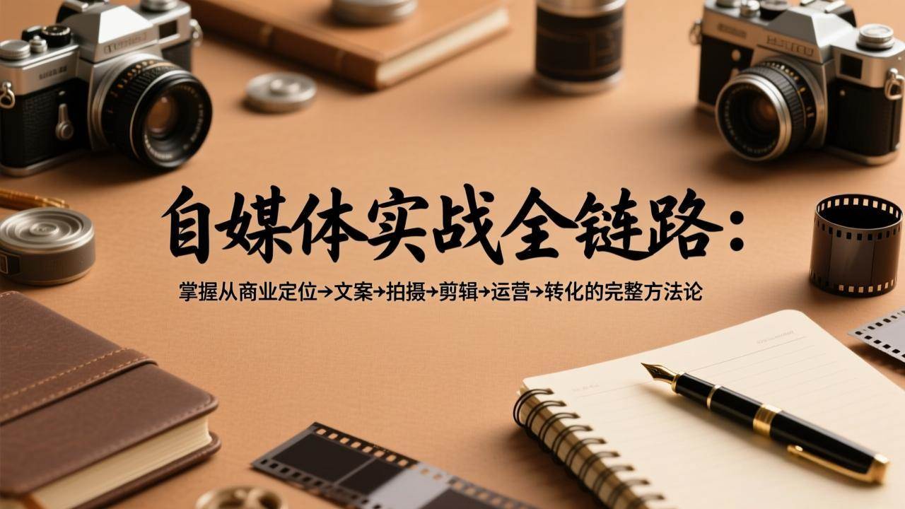 （17586期）自媒体实战全链路：掌握从商业定位→文案→拍摄→剪辑→运营→转化的完整方法论-副业资源网