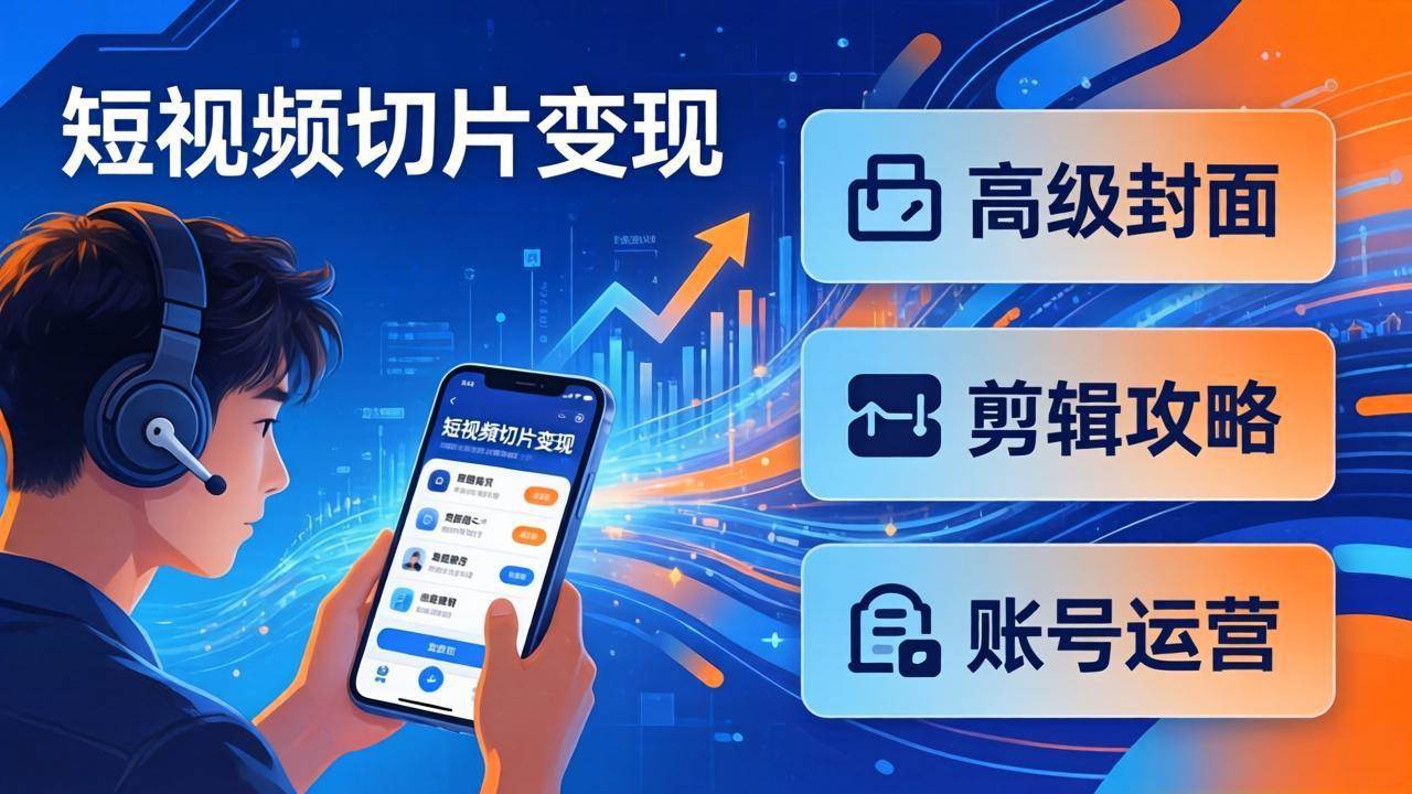 （17758期）短视频切片变现速成班2.0：高级封面+剪辑攻略+账号运营，0基础小白快速入局副业-副业资源网