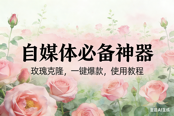 （17115期）玫瑰克隆神器，ai鲁大魔，自媒体必备工具，一键爆款神器，详细教程-副业资源网
