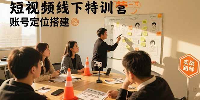 （15707期）短视频线下特训营：账号定位搭建/口播号拍摄剪辑/直播间流量入口/变现实战-副业资源网
