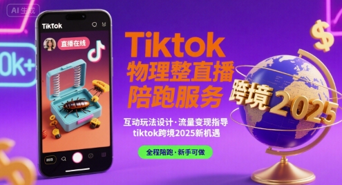Tiktok物理整蛊直播陪跑服务-tiktok跨境2025-副业资源网