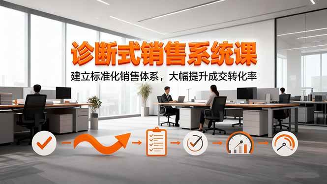 (16435期)诊断式销售系统课,建立标准化销售体系,大幅提升成交转化率-副业资源网