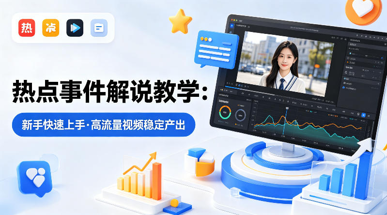 某大V的热点事件解说教学，新手也能快速上手，稳定产出高流量解说视频-副业资源网