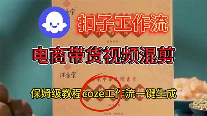 （16669期）电商带货视频一键混剪，保姆级都系COZE工作流一键生成-副业资源网