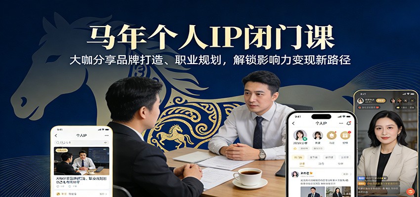 马年个人IP闭门课，大咖分享品牌打造、职业规划，解锁影响力变现新路径-副业资源网