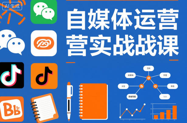 自媒体运营实战课，掌握一套系统的自媒体运营底层方法论，成为优秀的内容创作者-副业资源网
