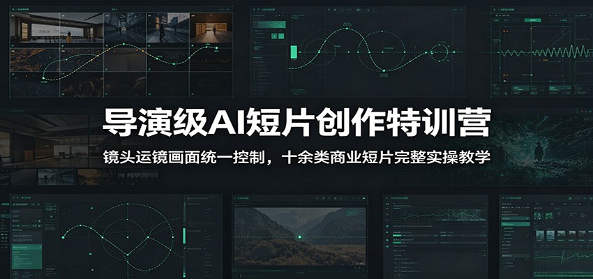 导演级AI短片创作特训营：镜头运镜画面统一控制，十余类商业短片完整实操教学（更新）-副业资源网