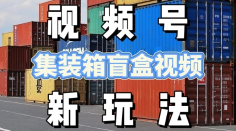 视频号新玩法，利用老外开集装箱盲盒视频，挣分成计划收益，月入过W，新手小白轻松上手-副业资源网