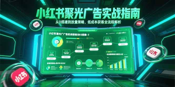 （15248期）小红书聚光广告实战指南，从0搭建到放量策略，低成本获客全流程解析-副业资源网