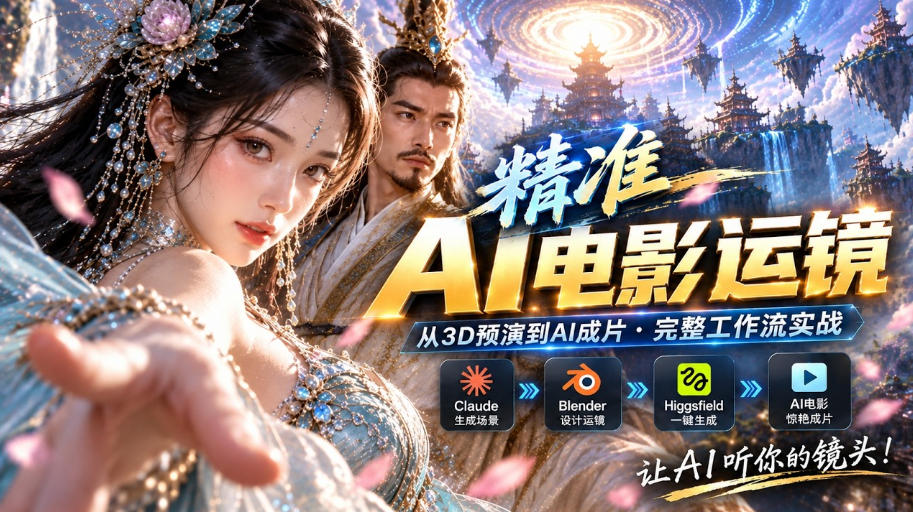 AI视频终于能精准运镜了!Claude+Blender+Higgsfield免费插件实测-副业资源网