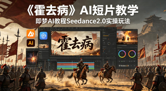 《霍去病》AI短片教学，即梦AI教程Seedance2.0实操玩法-副业资源网