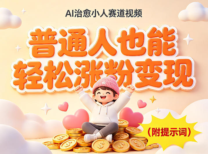 AI治愈小人赛道视频，普通人也能轻松涨粉变现，实操教学（附完整提示词）-副业资源网