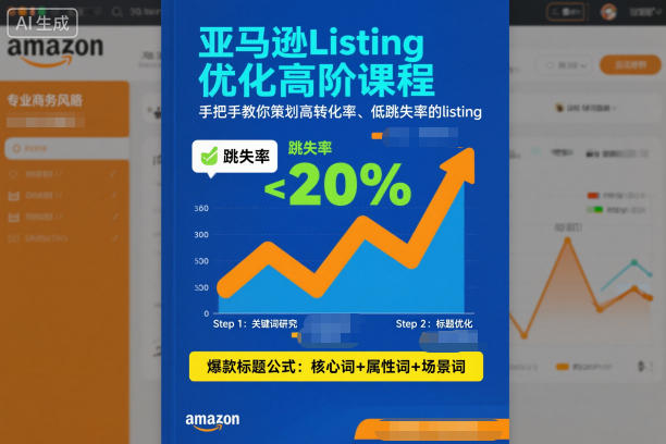 亚马逊Listing优化高阶课程，手把手教你策划高转化率、低跳失率的listing-副业资源网