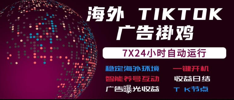 海外TikTok挂G流量变现，7X24自动运行，广告曝光收益，收益日结【揭秘】-副业资源网
