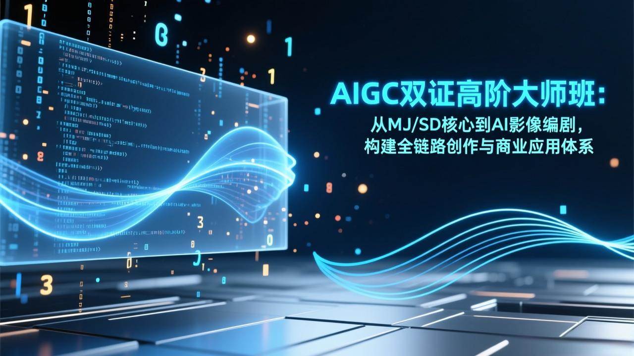 （17198期）AIGC双证高阶大师班：从MJ/SD核心到AI影像编剧，构建全链路创作与商业应用体系-副业资源网
