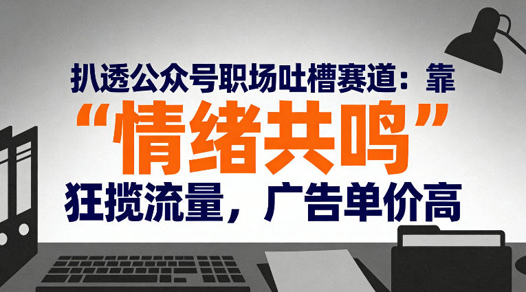 扒透公众号职场吐槽赛道：靠“情绪共鸣”狂揽流量，广告单价高-副业资源网