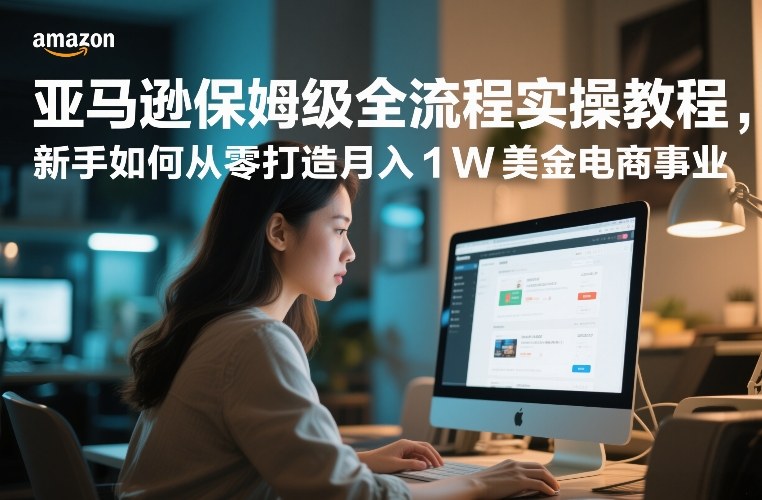 亚马逊保姆级全流程实操教程，新手如何从零打造月入1W美金电商事业-副业资源网