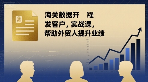 海关数据开发客户实战课，帮助外贸人提升业绩-副业资源网