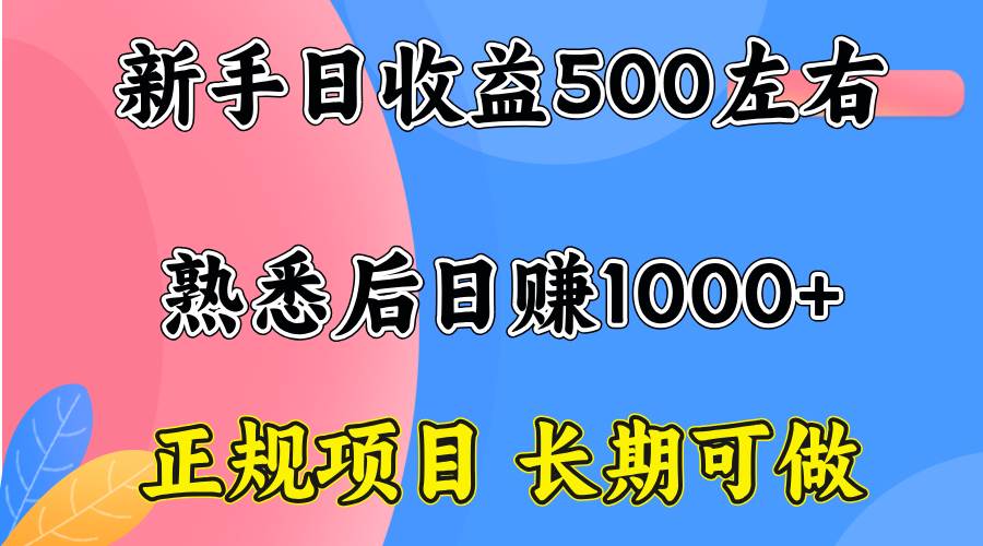 （15978期）一台电脑，前期日收益300-500，熟练后日入1000左右-副业资源网