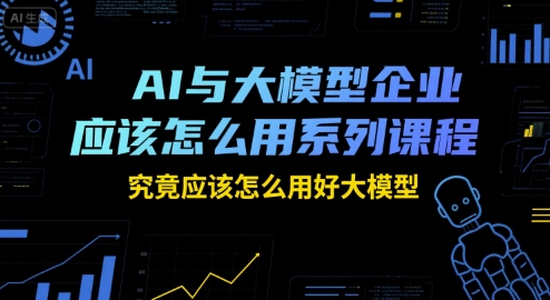 AI与大模型企业应该怎么用系列课程，究竟应该怎么用好大模型-副业资源网
