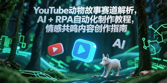 （15174期）YouTube动物故事赛道解析，AI+RPA自动化制作教程，情感共鸣内容创作指南-副业资源网