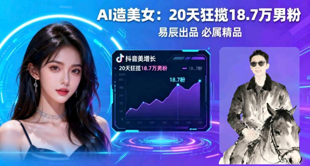 副业拆解:手把手教学用AI制作“氛围感”美女动图,在抖音引流男粉就这么简单-副业资源网