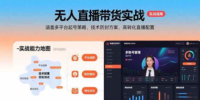 （15622期）无人直播带货实战，涵盖多平台起号策略、技术防封方案、高转化直播配置-副业资源网