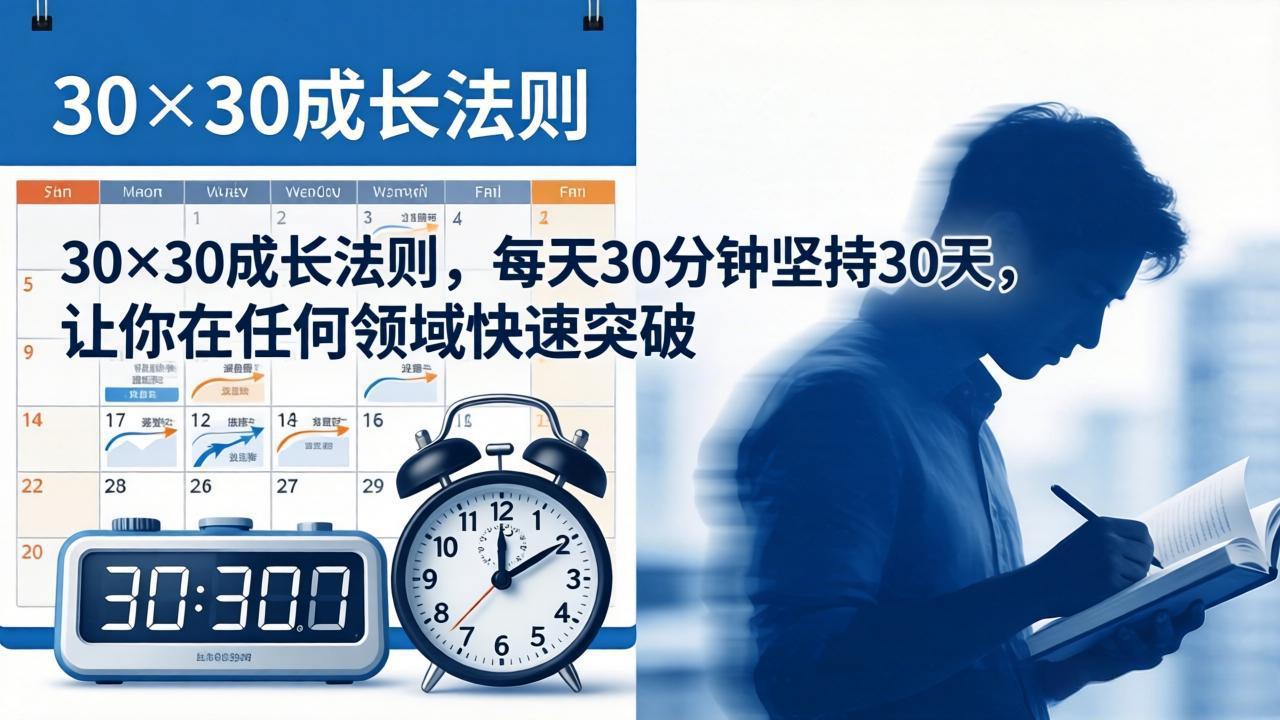 付费文章：30×30成长法则，每天30分钟坚持30天，让你在任何领域快速突破-副业资源网