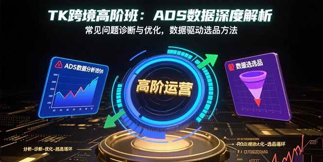 （15809期）TK跨境高阶班：ADS数据深度解析，常见问题诊断与优化，数据驱动选品方法-副业资源网
